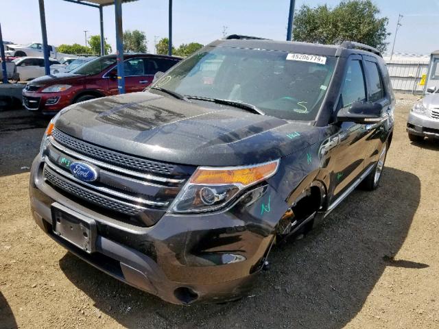 1FM5K7F84FGB91133 - 2015 FORD EXPLORER L BLACK photo 2