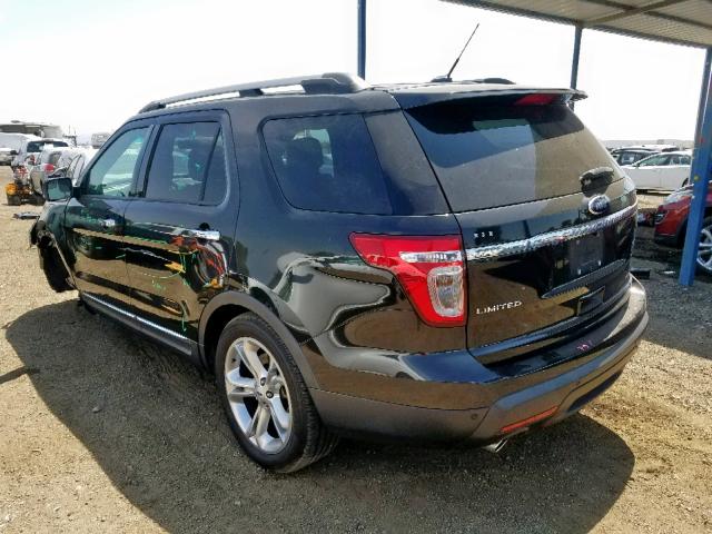 1FM5K7F84FGB91133 - 2015 FORD EXPLORER L BLACK photo 3