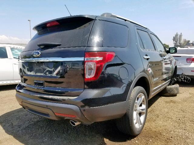 1FM5K7F84FGB91133 - 2015 FORD EXPLORER L BLACK photo 4