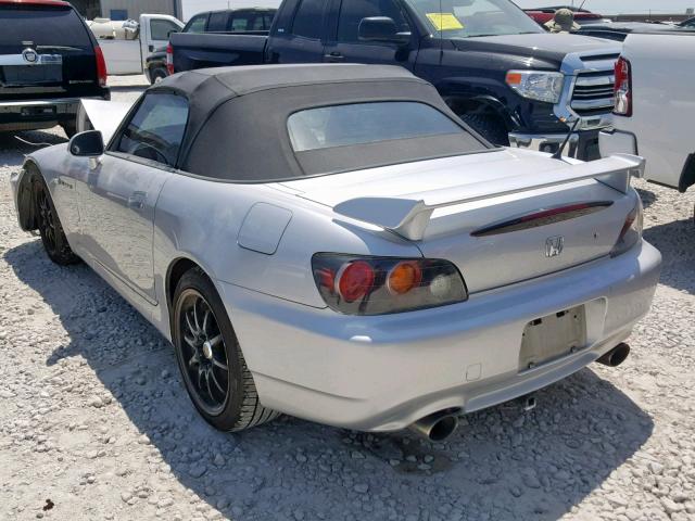 JHMAP21406S003604 - 2006 HONDA S2000 SILVER photo 3