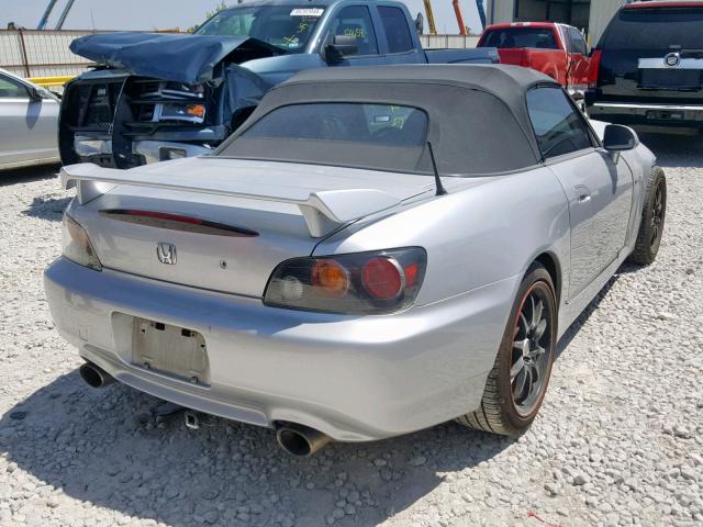 JHMAP21406S003604 - 2006 HONDA S2000 SILVER photo 4