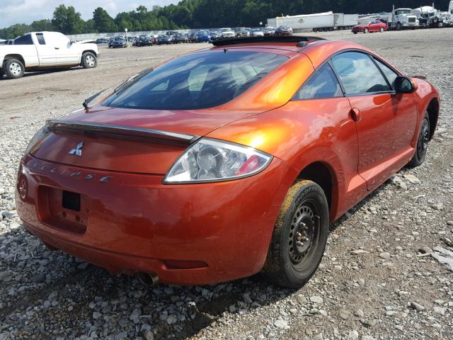 4A3AK34T98E030467 - 2008 MITSUBISHI ECLIPSE GT ORANGE photo 4