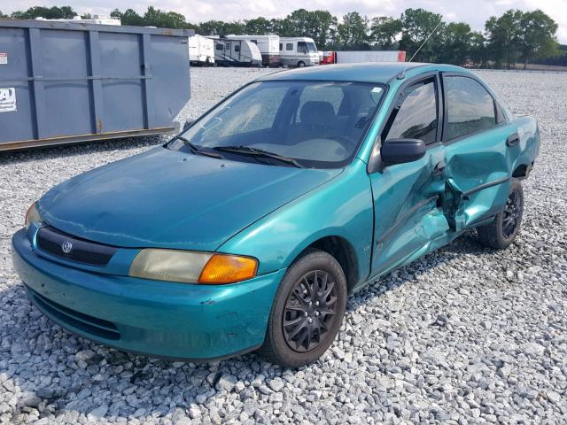 JM1BC1413V0124859 - 1997 MAZDA PROTEGE DX GREEN photo 2