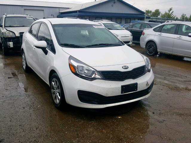 KNADM4A33E6352030 - 2014 KIA RIO LX WHITE photo 5