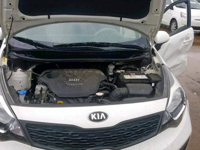 KNADM4A33E6352030 - 2014 KIA RIO LX WHITE photo 7