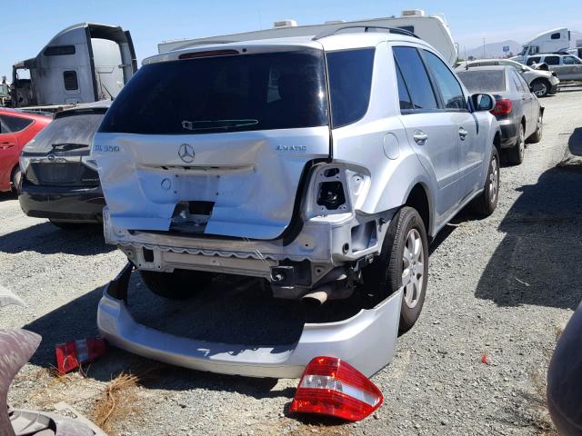 4JGBB86E87A220684 - 2007 MERCEDES-BENZ ML 350 SILVER photo 4