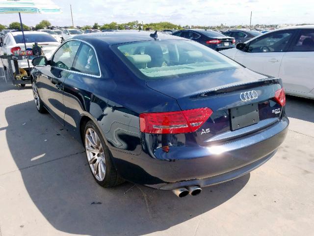 WAULFAFR8AA001123 - 2010 AUDI A5 PREMIUM BLUE photo 3