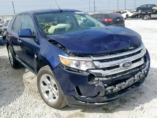 2FMDK3JC4BBA06645 - 2011 FORD EDGE SEL BLUE photo 1