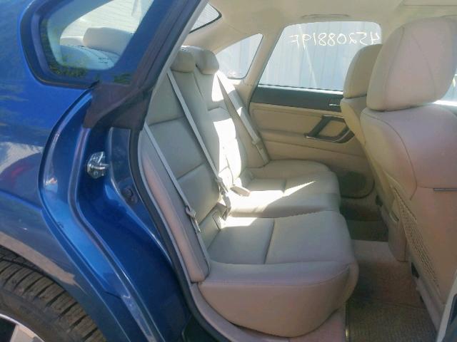 4S4BL62C677207581 - 2007 SUBARU LEGACY OUT BLUE photo 6