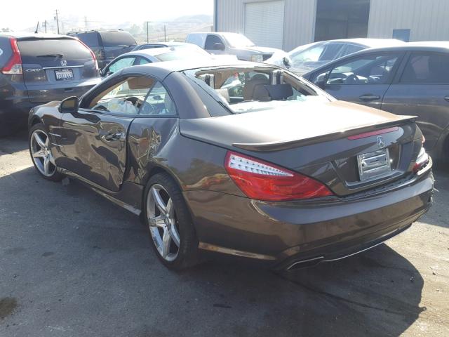 WDDJK7DA6DF017632 - 2013 MERCEDES-BENZ SL 550 BROWN photo 3