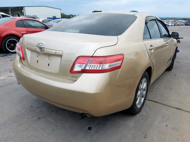 4T4BF3EK6BR145530 - 2011 TOYOTA CAMRY BASE TAN photo 4