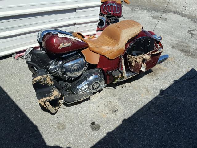 56KTRAAAXJ3364453 - 2018 INDIAN MOTORCYCLE CO. ROADMASTER MAROON photo 2