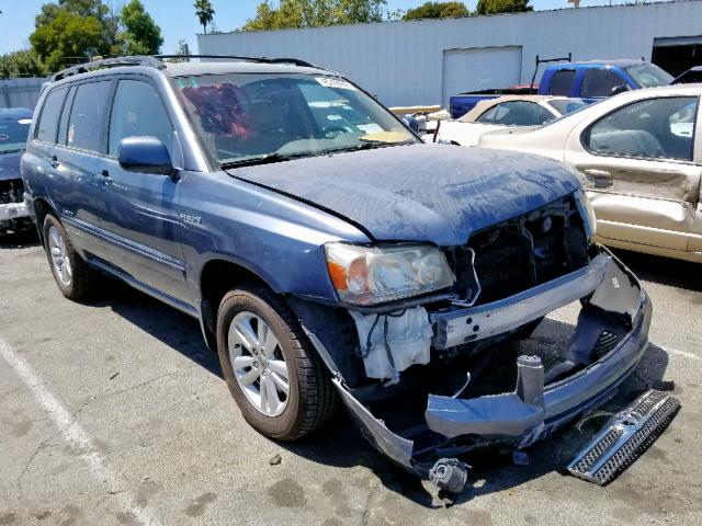 JTEEW21A760032620 - 2006 TOYOTA HIGHLANDER BLUE photo 1