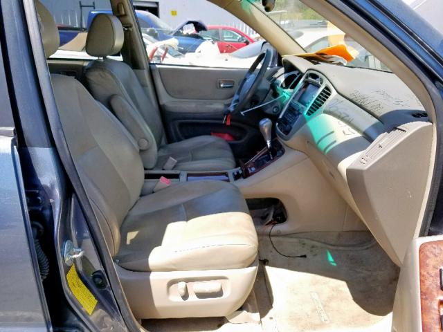 JTEEW21A760032620 - 2006 TOYOTA HIGHLANDER BLUE photo 5