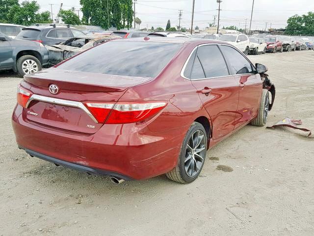 4T1BF1FK7HU661482 - 2017 TOYOTA CAMRY XSE BURGUNDY photo 4