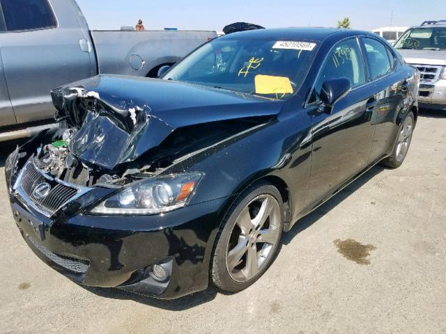 JTHBF5C21B5137454 - 2011 LEXUS IS 250 BLACK photo 2