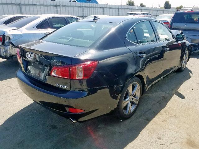 JTHBF5C21B5137454 - 2011 LEXUS IS 250 BLACK photo 4