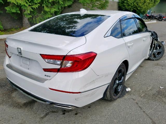 1HGCV2F63JA022898 - 2018 HONDA ACCORD EXL WHITE photo 4