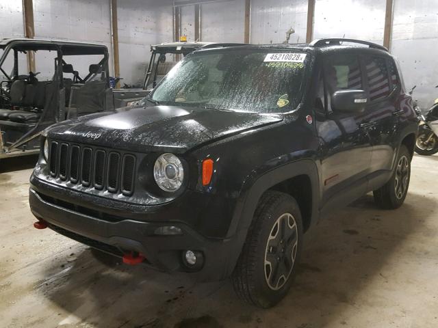 ZACCJBCB5HPG67977 - 2017 JEEP RENEGADE T BLACK photo 2