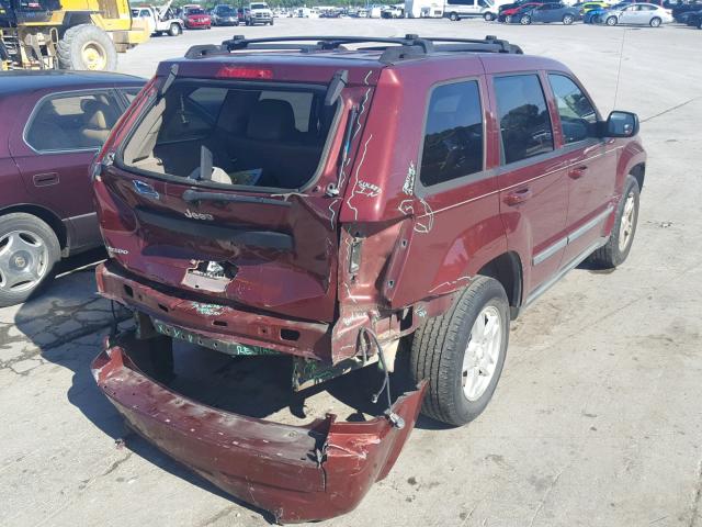 1J8GS48K87C572831 - 2007 JEEP GRAND CHER MAROON photo 4