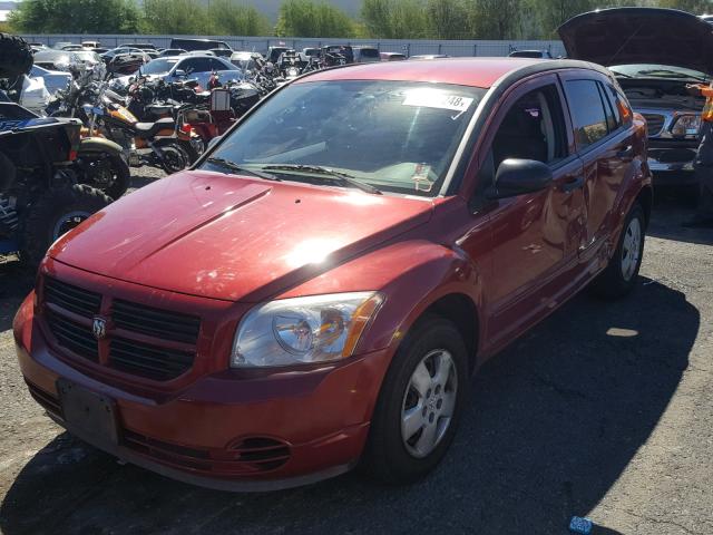 1B3HB28B17D176798 - 2007 DODGE CALIBER RED photo 2