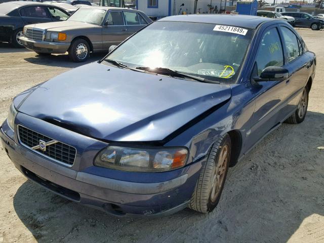 YV1RS61R622170298 - 2002 VOLVO S60 BLUE photo 2