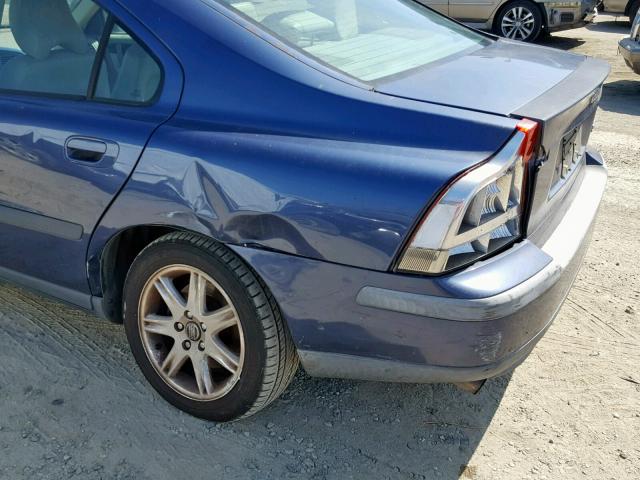 YV1RS61R622170298 - 2002 VOLVO S60 BLUE photo 9