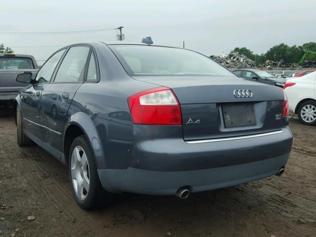 WAULC68E54A070825 - 2004 AUDI A4 1.8T QU GRAY photo 3