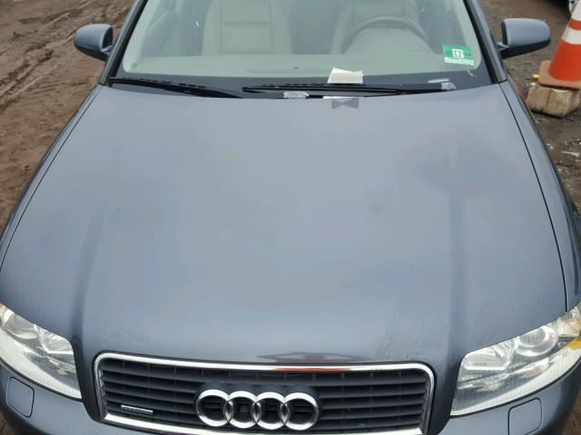 WAULC68E54A070825 - 2004 AUDI A4 1.8T QU GRAY photo 7