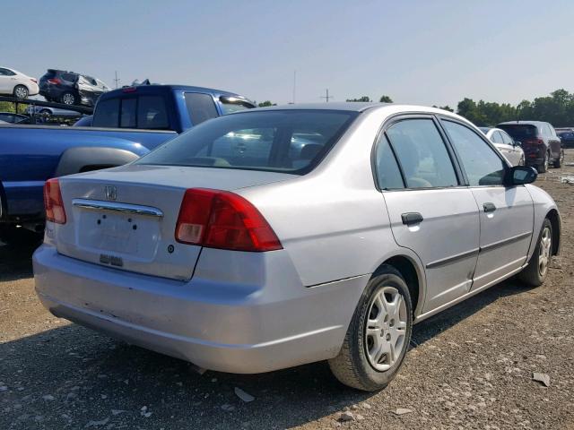 2HGES16231H541752 - 2001 HONDA CIVIC DX SILVER photo 4