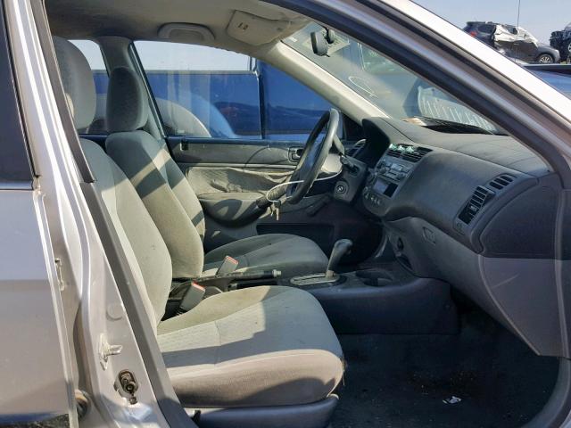 2HGES16231H541752 - 2001 HONDA CIVIC DX SILVER photo 5