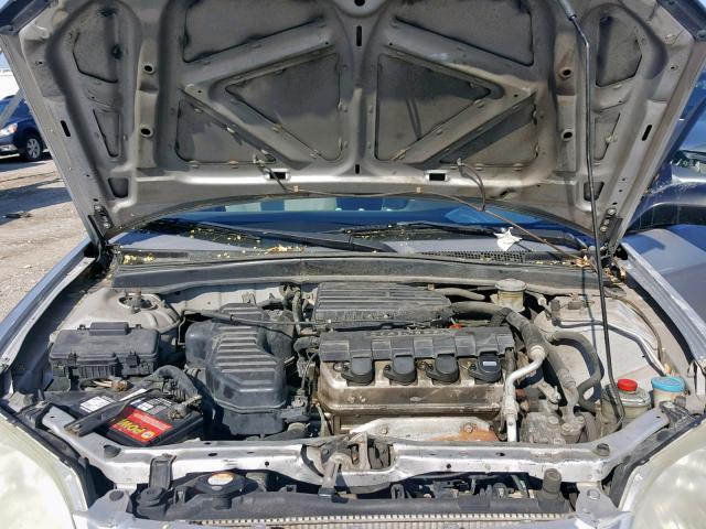 2HGES16231H541752 - 2001 HONDA CIVIC DX SILVER photo 7