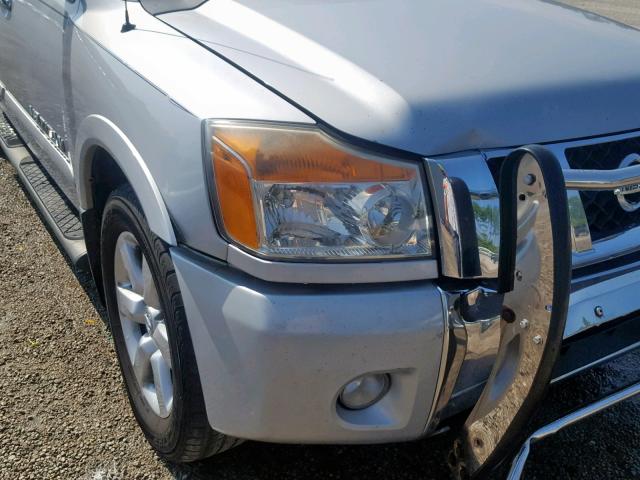 1N6BA0EDXCN311327 - 2012 NISSAN TITAN S SILVER photo 9