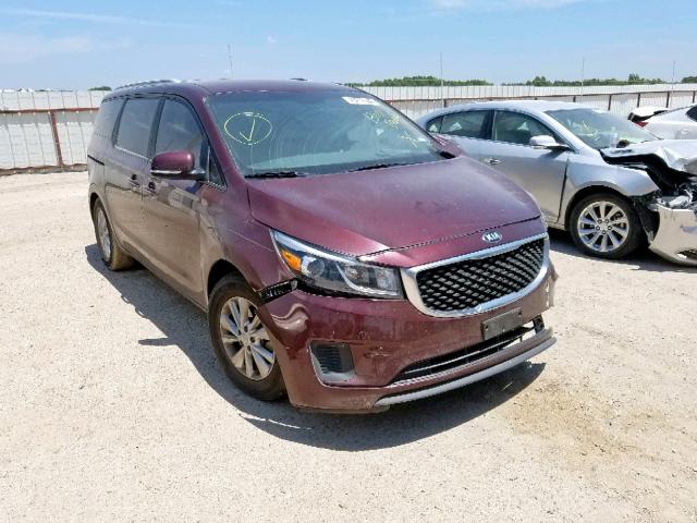 KNDMB5C16F6028307 - 2015 KIA SEDONA LX BURGUNDY photo 1