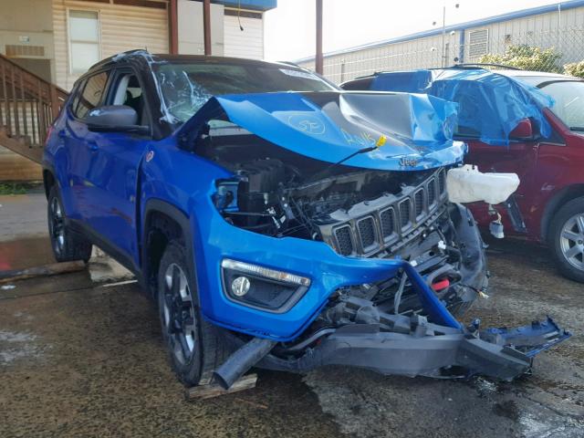 3C4NJDDB4JT116425 - 2018 JEEP COMPASS TR BLUE photo 1