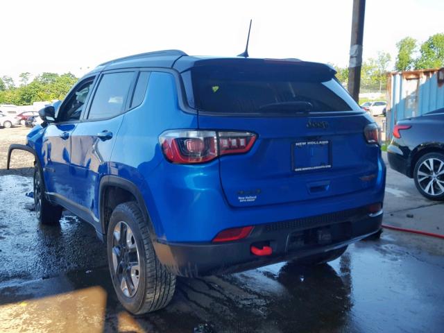 3C4NJDDB4JT116425 - 2018 JEEP COMPASS TR BLUE photo 3