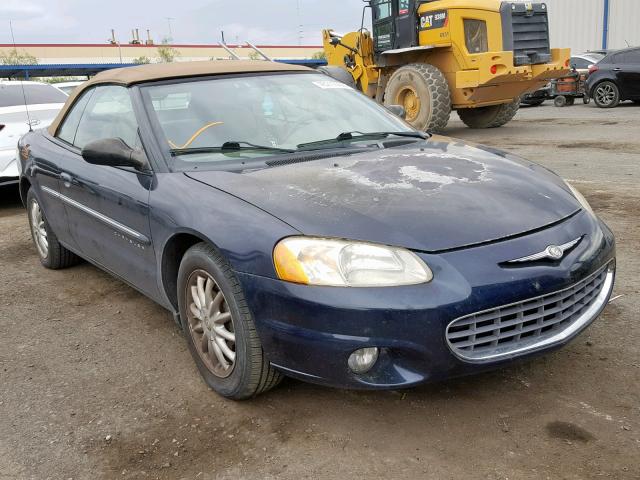 1C3EL55U41N616816 - 2001 CHRYSLER SEBRING LX BLUE photo 1