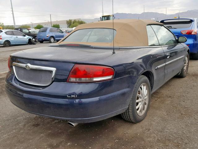 1C3EL55U41N616816 - 2001 CHRYSLER SEBRING LX BLUE photo 4