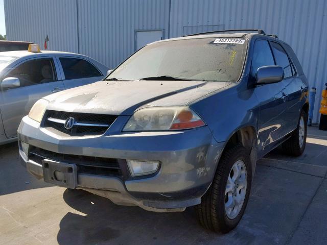 2HNYD188X2H519248 - 2002 ACURA MDX TOURIN GRAY photo 2