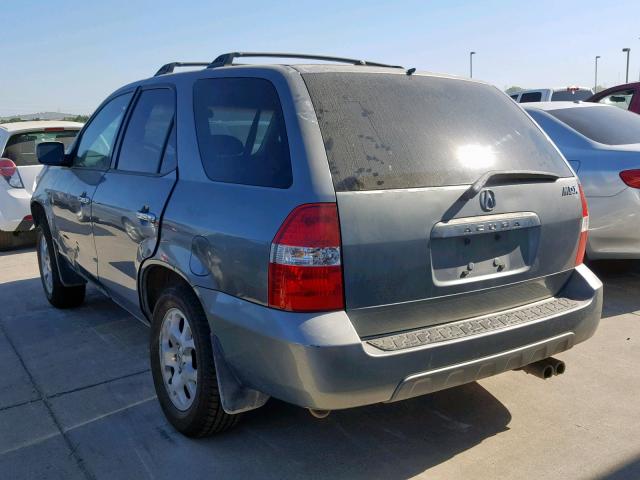 2HNYD188X2H519248 - 2002 ACURA MDX TOURIN GRAY photo 3