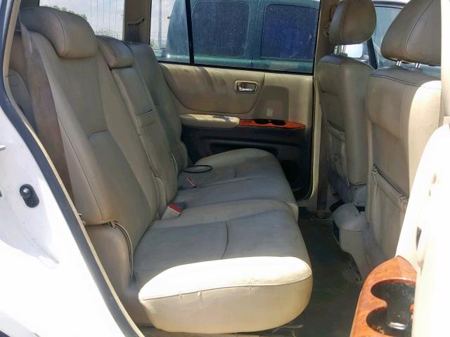 JTEDP21A270136989 - 2007 TOYOTA HIGHLANDER WHITE photo 6