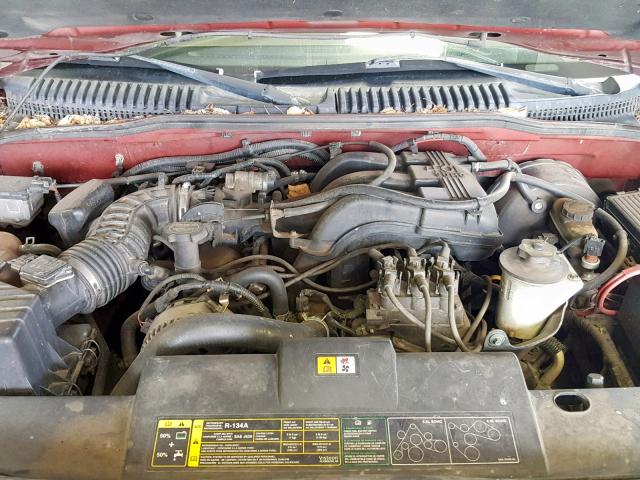 4M2ZU86E52ZJ06563 - 2002 MERCURY MOUNTAINEE RED photo 7