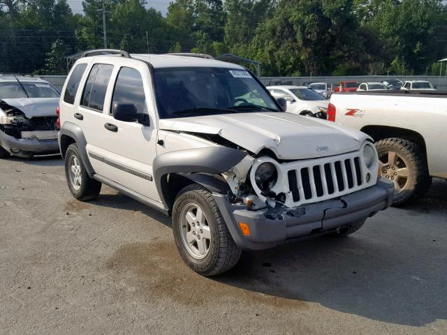 1J4GL48K65W553589 - 2005 JEEP LIBERTY SP WHITE photo 1