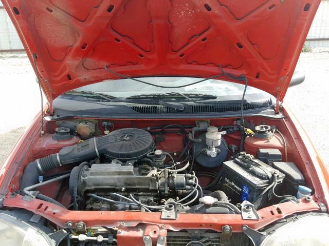 2C1MR2261Y6703286 - 2000 CHEVROLET METRO RED photo 7