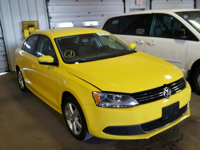 3VWLL7AJ4EM269821 - 2014 VOLKSWAGEN JETTA TDI YELLOW photo 1