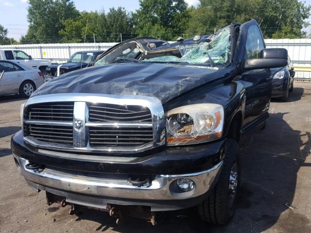 3D7KS28D86G112156 - 2006 DODGE RAM 2500 S BLACK photo 2