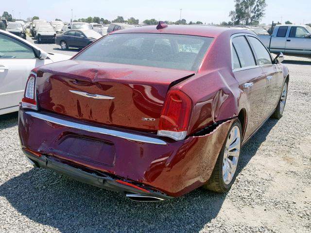 2C3CCAEG2KH577597 - 2019 CHRYSLER 300 LIMITE RED photo 4