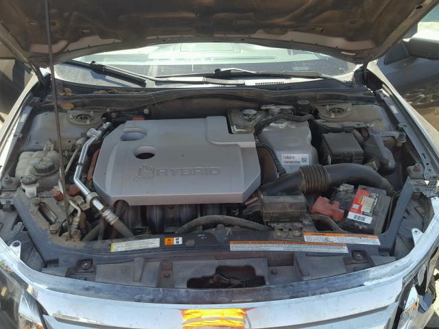 3FADP0L38BR129258 - 2011 FORD FUSION HYB GRAY photo 7