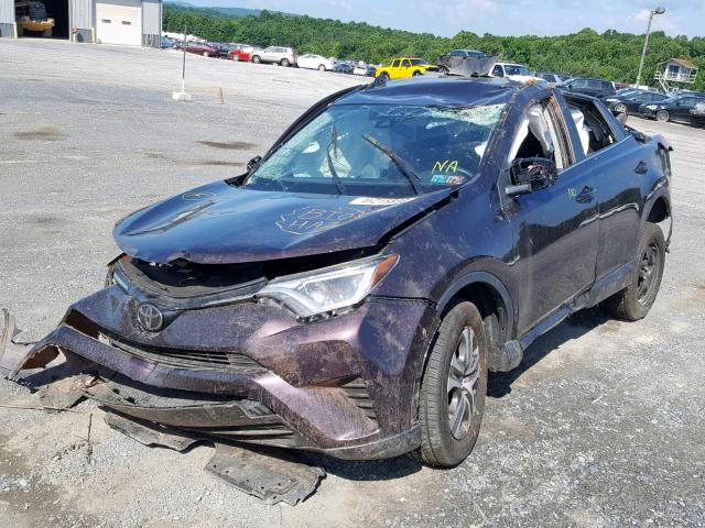 2T3BFREV2HW667319 - 2017 TOYOTA RAV4 LE BURGUNDY photo 2