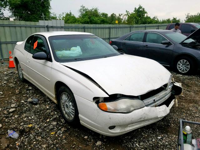 2G1WX12K549377437 - 2004 CHEVROLET MONTE CARL WHITE photo 1